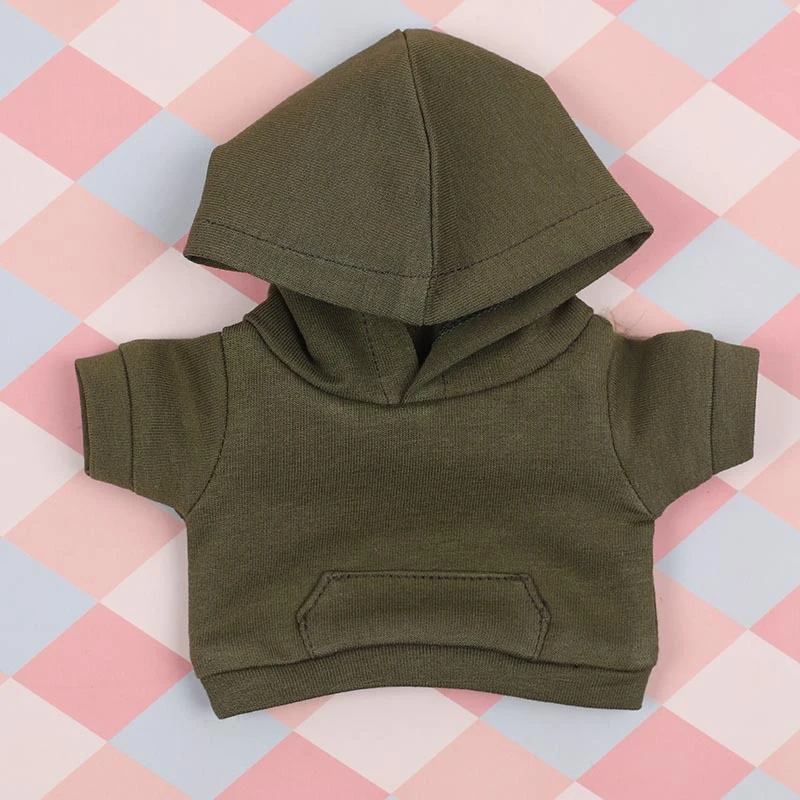 Blank Mini Doll Hoodies — Green no-logo hooded pocket-free hoodie