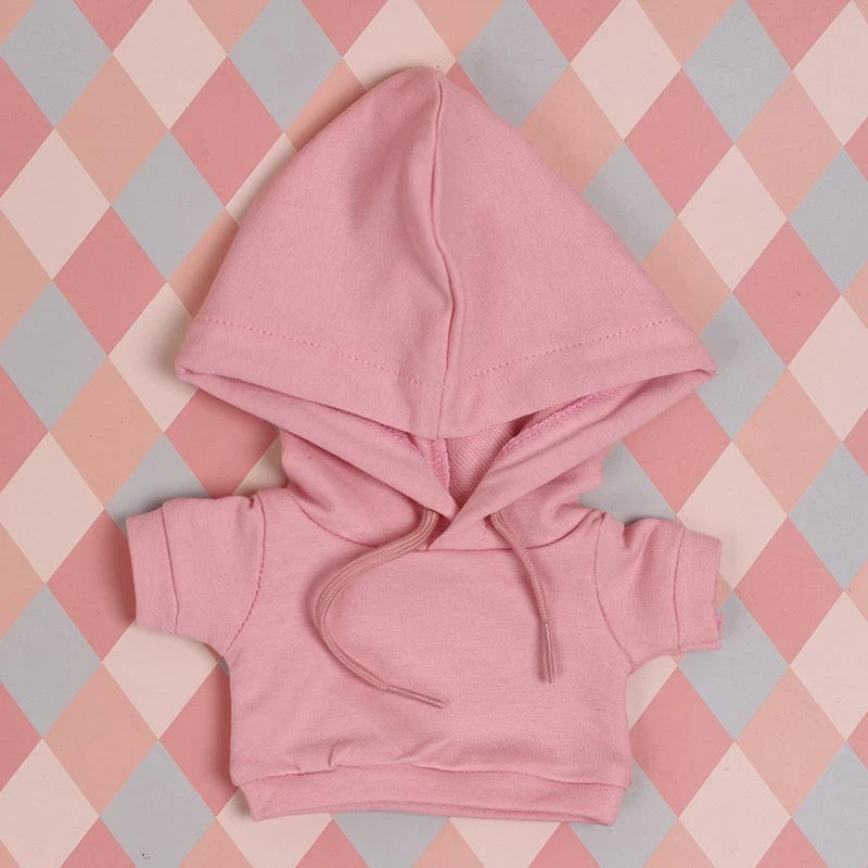 Blank Mini Doll Hoodies — Dusty pink hoodie no-logo hooded pocket-free single piece