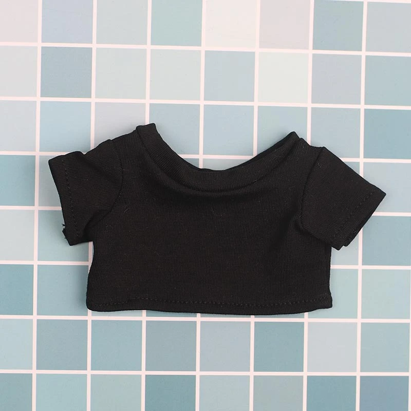 Blank Mini Doll T-Shirts — Black no-logo T-shirt