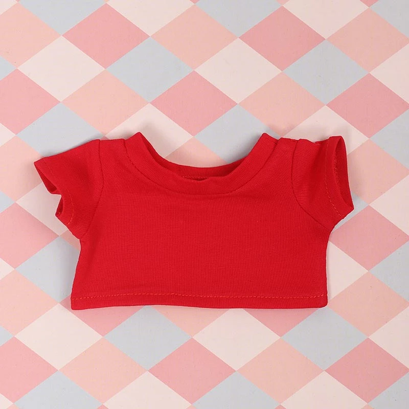 Blank Mini Doll T-Shirts — Red no-logo T-shirt