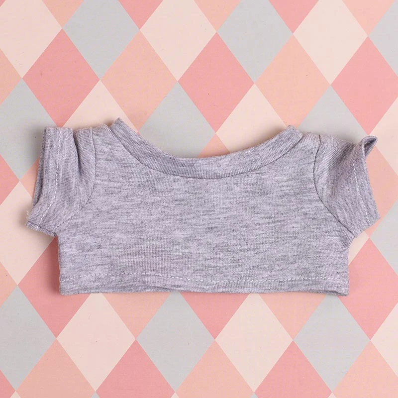 Blank Mini Doll T-Shirts — Grey no-logo T-shirt