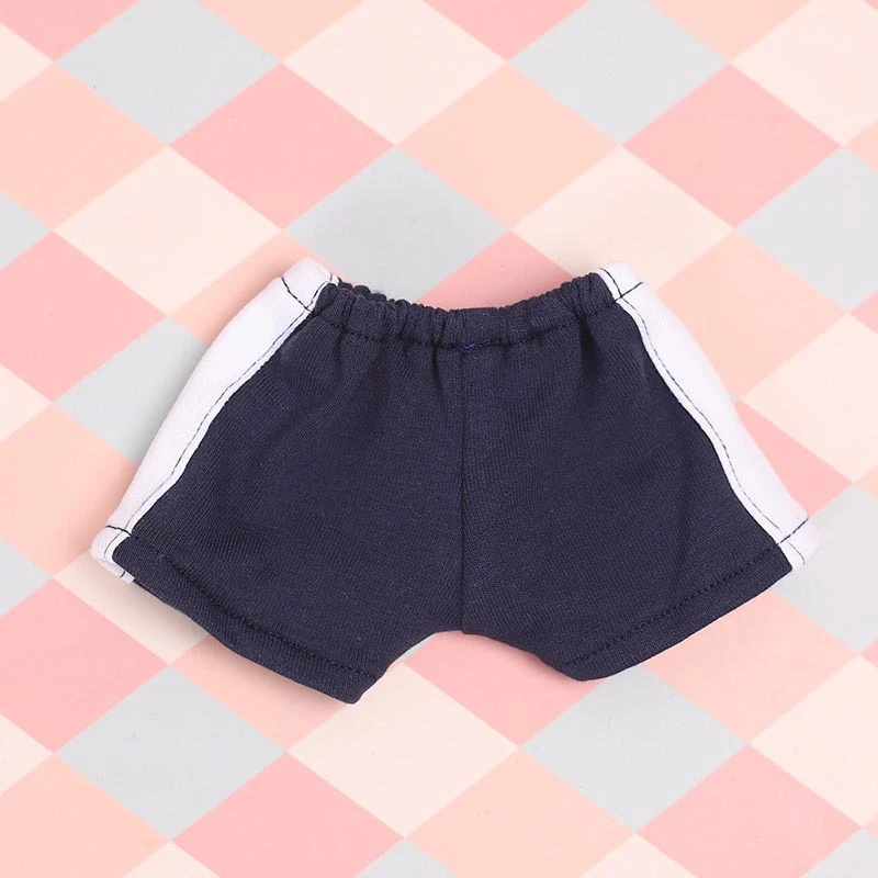 Doll Denim and Casual Pants Collection — Navy white trim elastic-waist pants