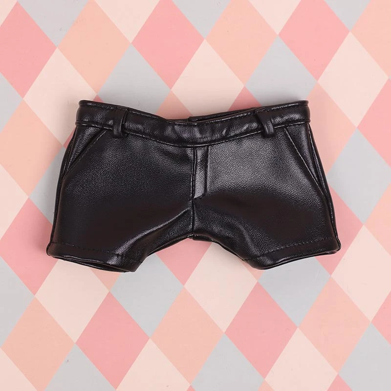 Doll Denim and Casual Pants Collection — Black pu faux leather suit trousers