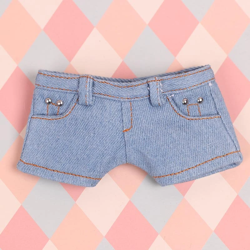 Doll Denim and Casual Pants Collection — Light blue classic belt-loop denim pants studded