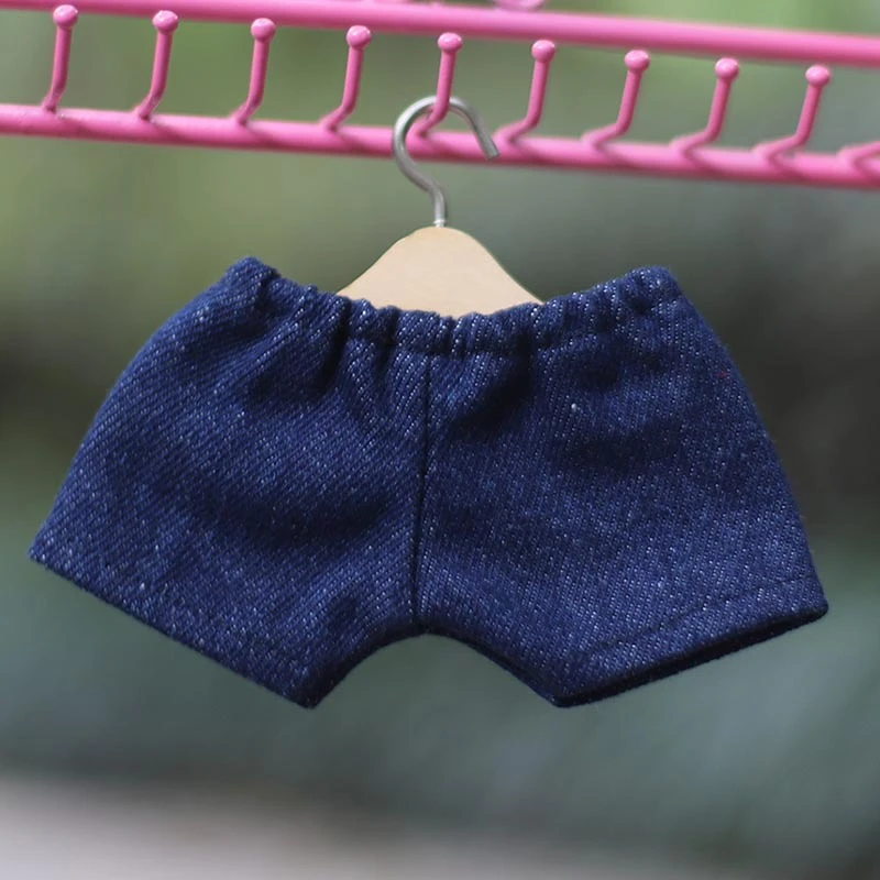 Elastic Waist Doll Jeans — Dark blue elastic-waist denim pants
