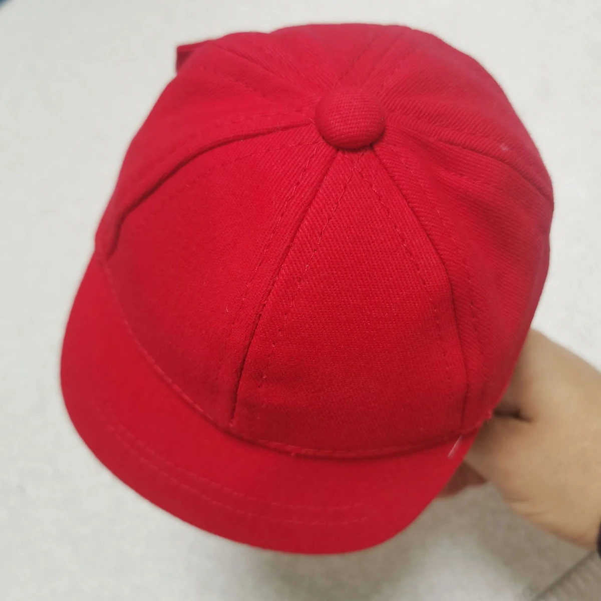 Mini Doll Baseball Caps — 20cm no-logo Red baseball cap