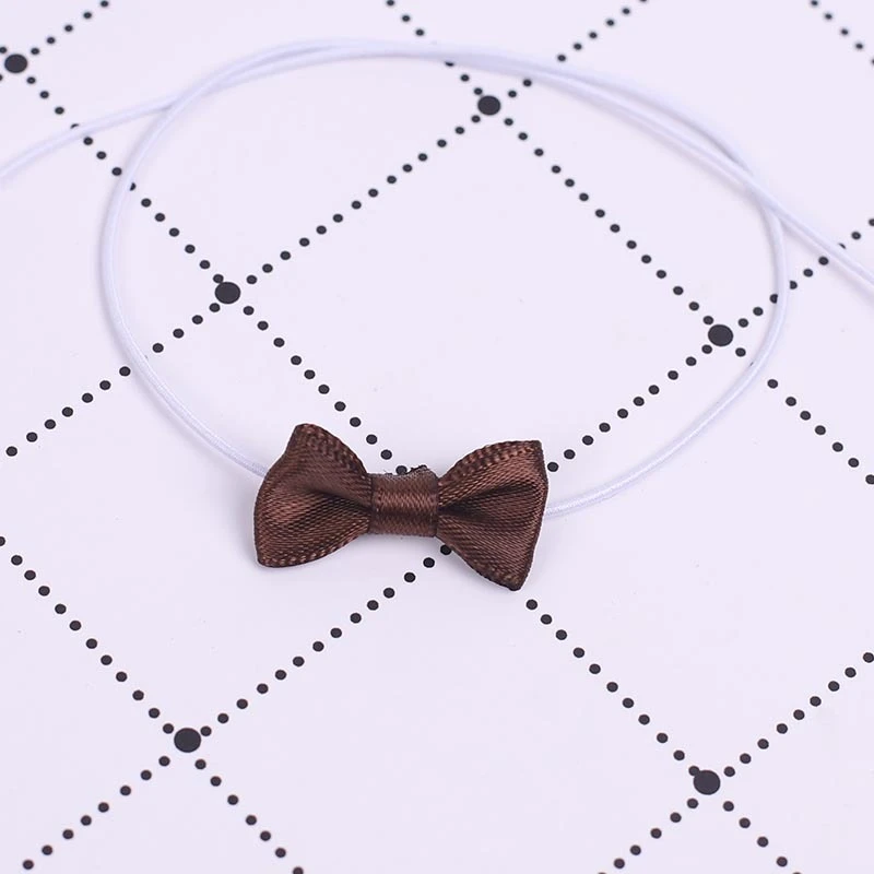 Mini Doll Bow Ties and Neckties — Dark brown bow tie
