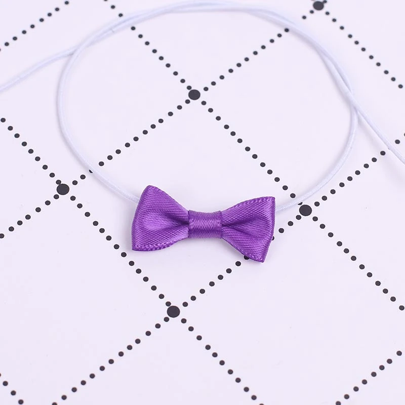 Mini Doll Bow Ties and Neckties — Dark purple bow tie