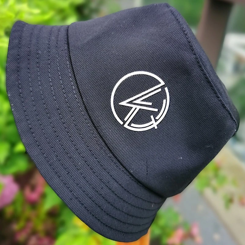 Mini Doll Bucket Hats and Caps — Black K bucket hat printed