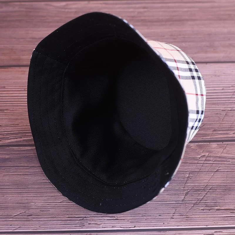 Mini Doll Bucket Hats and Caps — Brown plaid bucket hat