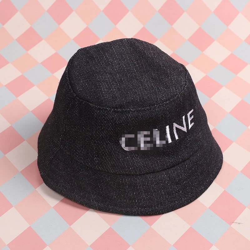 Mini Doll Bucket Hats and Caps — CNL Black denim bucket hat embroidered
