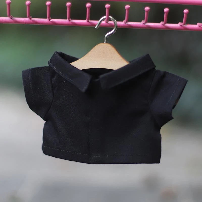 Mini Doll Button Shirts — Black shirt single piece