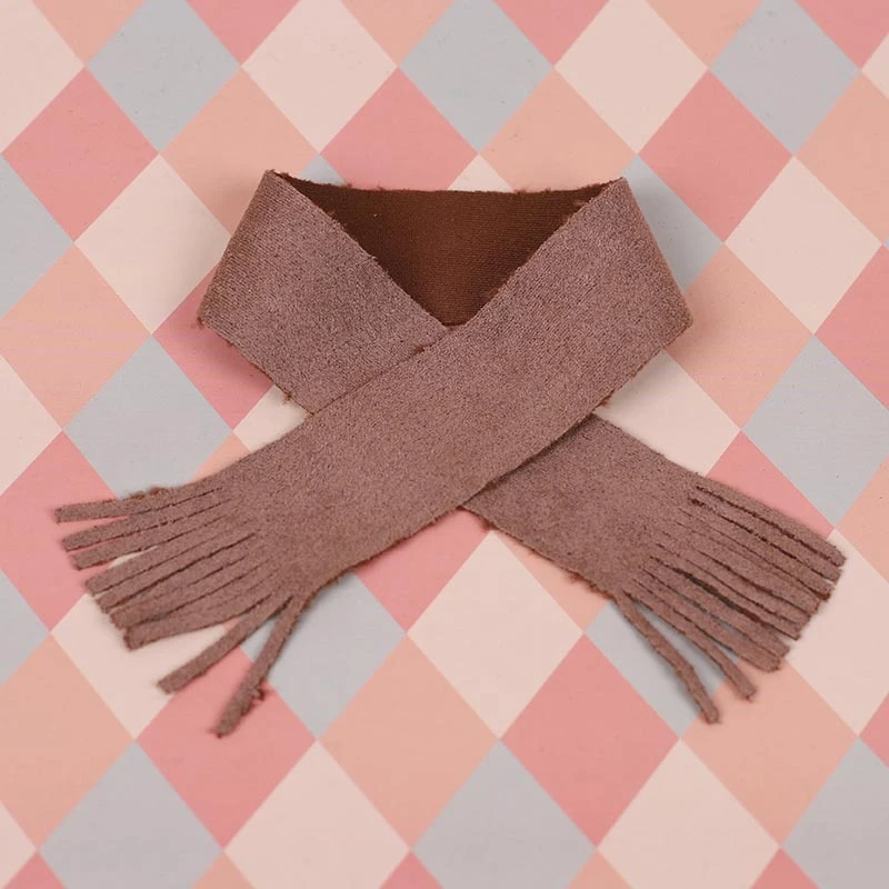 Mini Doll Scarves — Light brown scarf