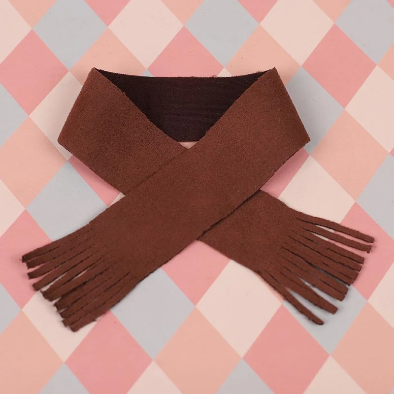 Mini Doll Scarves — Dark brown scarf