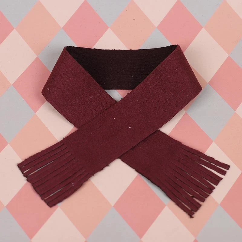 Mini Doll Scarves — Burgundy scarf