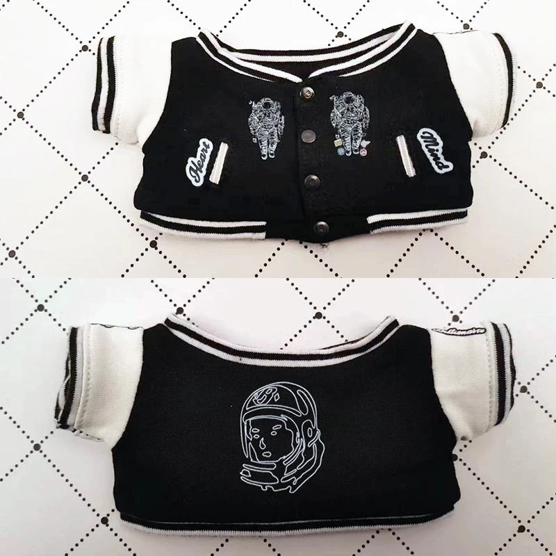 Mini Doll Varsity Jackets and Shirts — 20 cm Astronaut Black varsity jacket