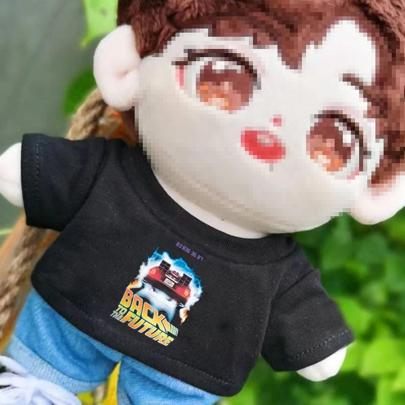 Mini Doll Varsity Jackets and Shirts — 20 cm Black Car graphic T T-shirt