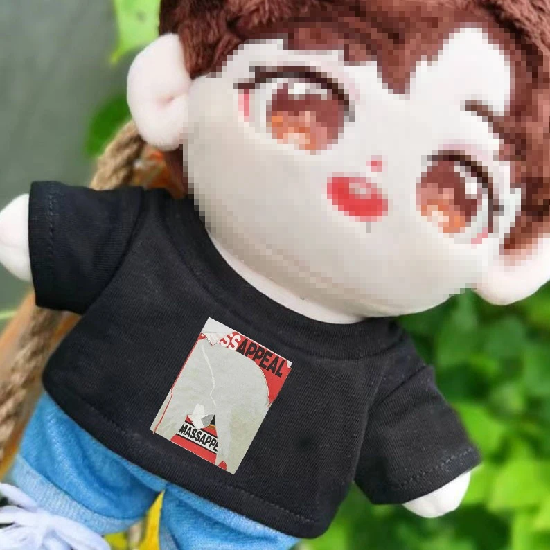 Mini Doll Varsity Jackets and Shirts — 20 cm Black T T-shirt