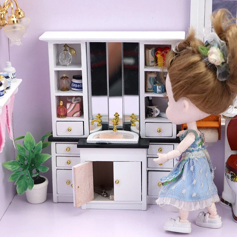 Miniature Bathroom Vanity and Sink — Main product photo