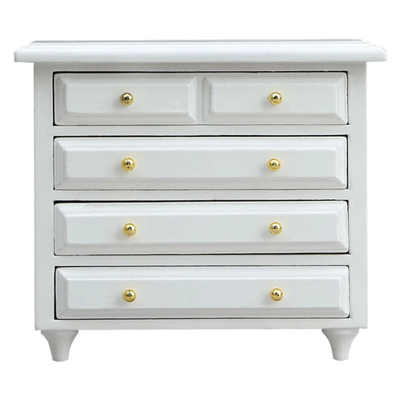 Miniature Drawer, Shoe and Bedside Cabinets — White