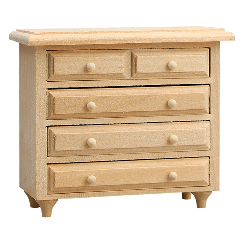 Miniature Drawer, Shoe and Bedside Cabinets — Unpainted