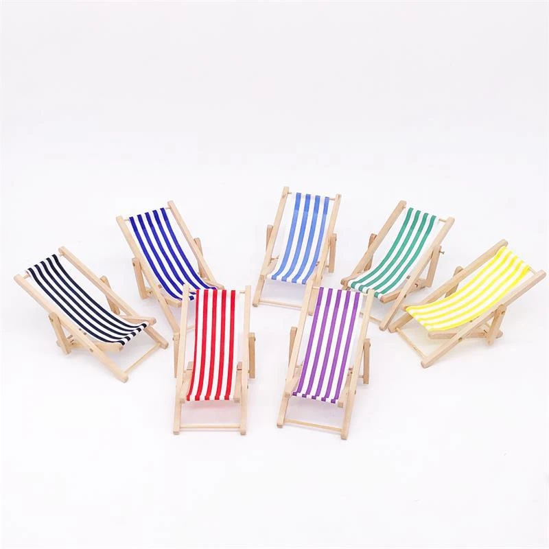 Miniature Folding Beach Lounger — Made to order in your own fabric