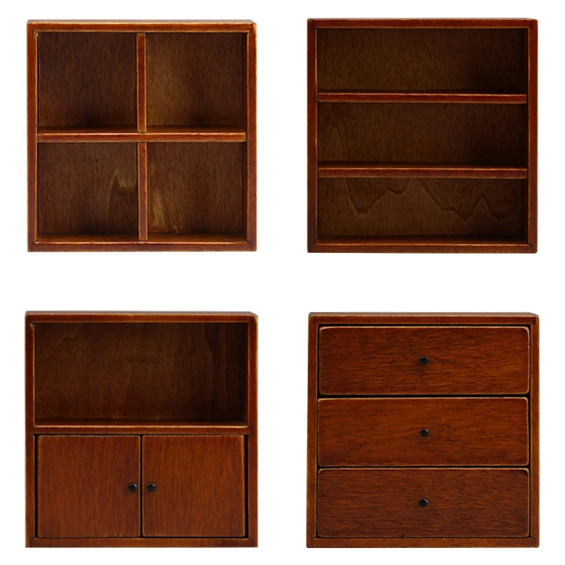 Miniature Four-Piece Solid Wood Cabinet Set — Main product photo