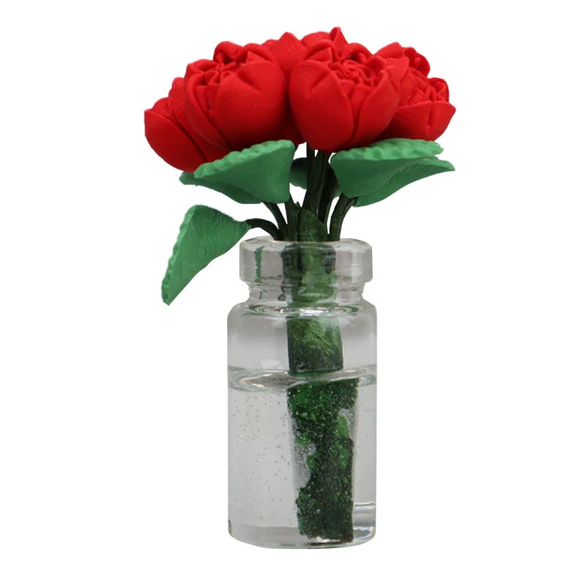 Miniature Potted Roses — Red