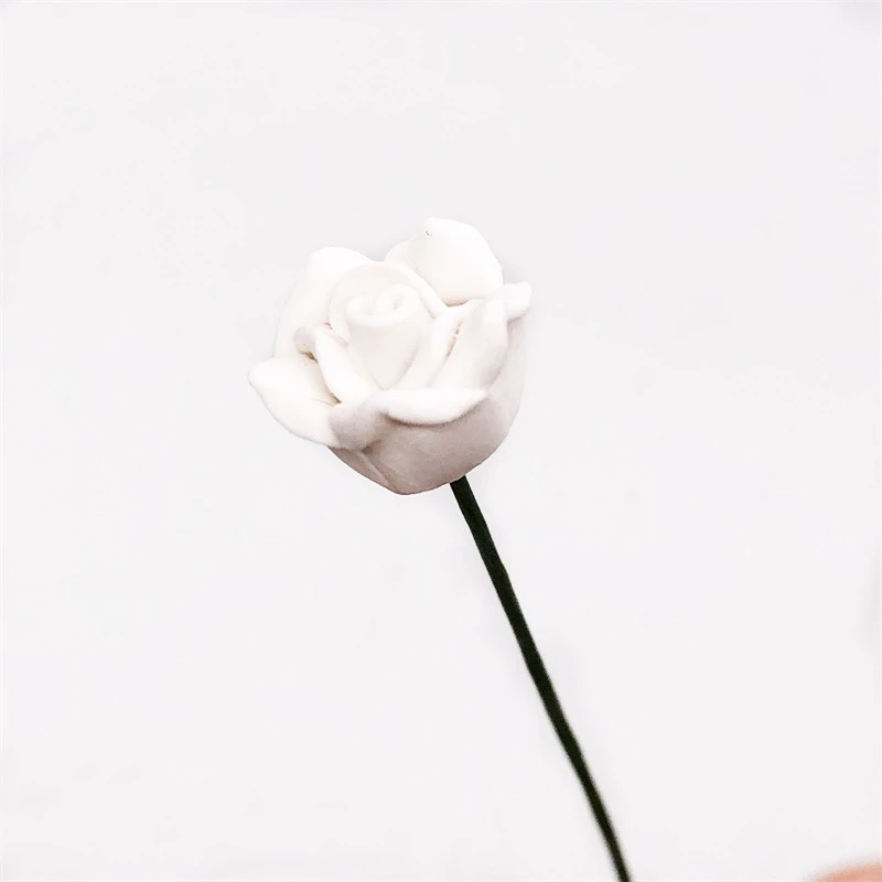 Miniature Rose Stems in Three Colours — White