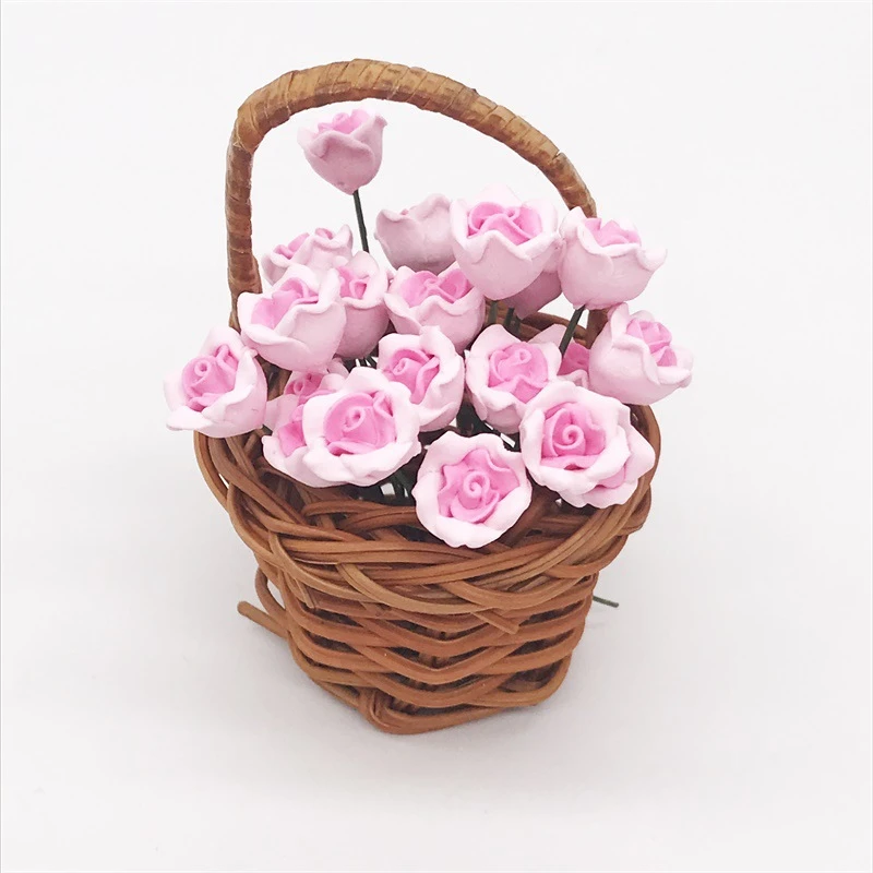 Miniature Rose Stems in Three Colours — Pink