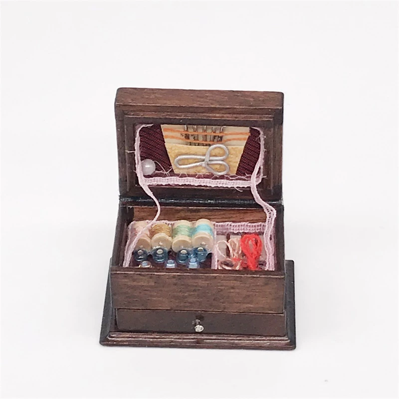 Vintage Miniature Sewing Box — wholesale doll clothing and miniature accessory