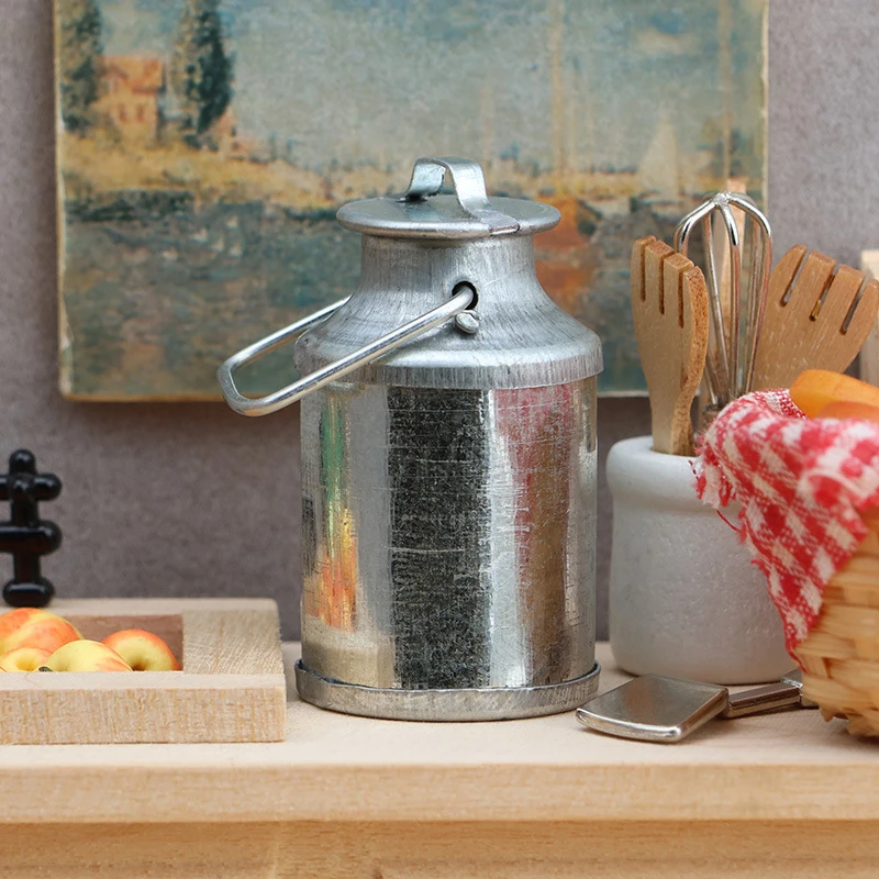 Vintage Miniature Tin Kettle and Milk Jug — wholesale doll clothing and miniature accessory