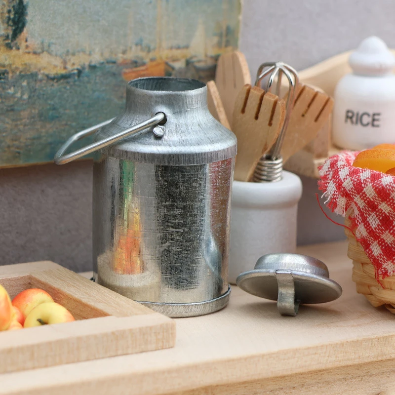 Vintage Miniature Tin Kettle and Milk Jug — Main product photo