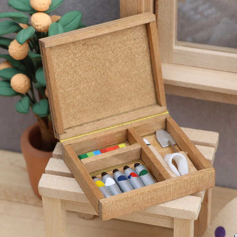 Miniature Watercolour Paint Box — wholesale doll clothing and miniature accessory