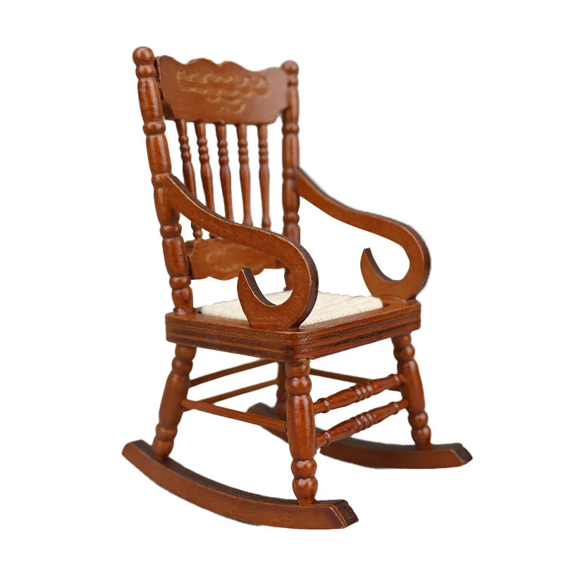 Miniature Woven Rocking Chair — Brown