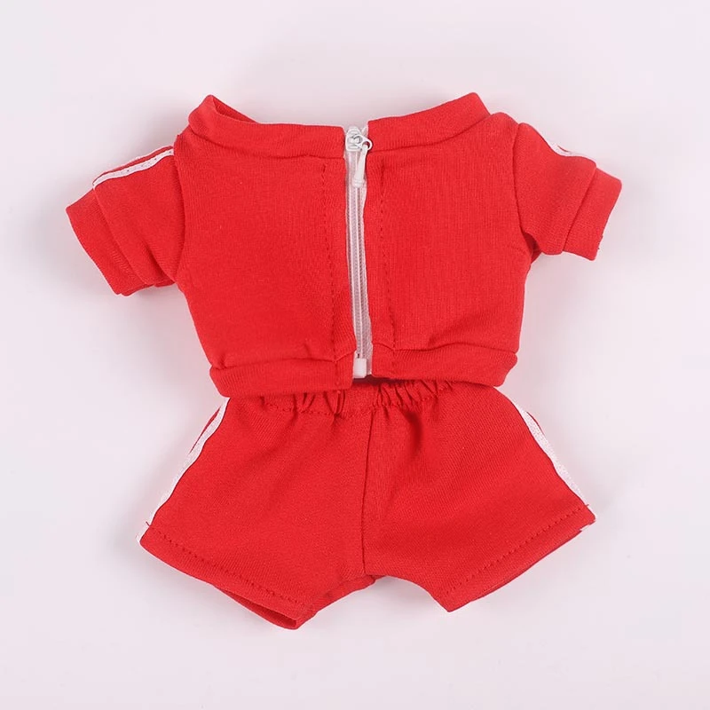 Two-Piece Doll Tracksuits — Red blank tracksuit 2-piece set