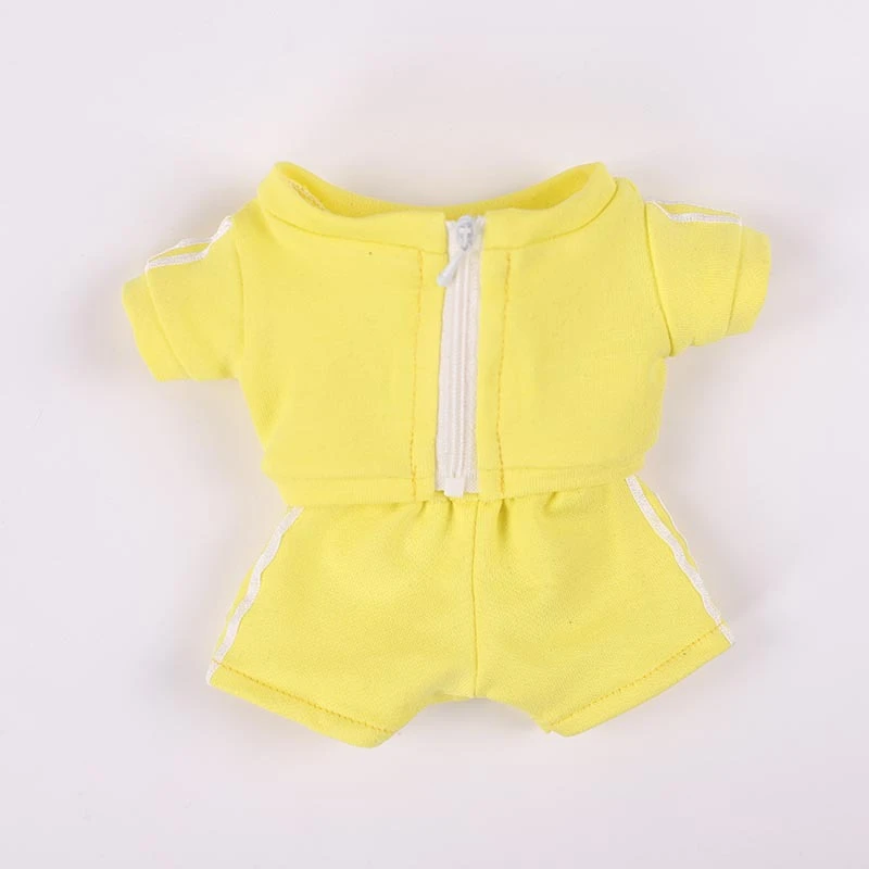 Two-Piece Doll Tracksuits — Yellow blank tracksuit 2-piece set