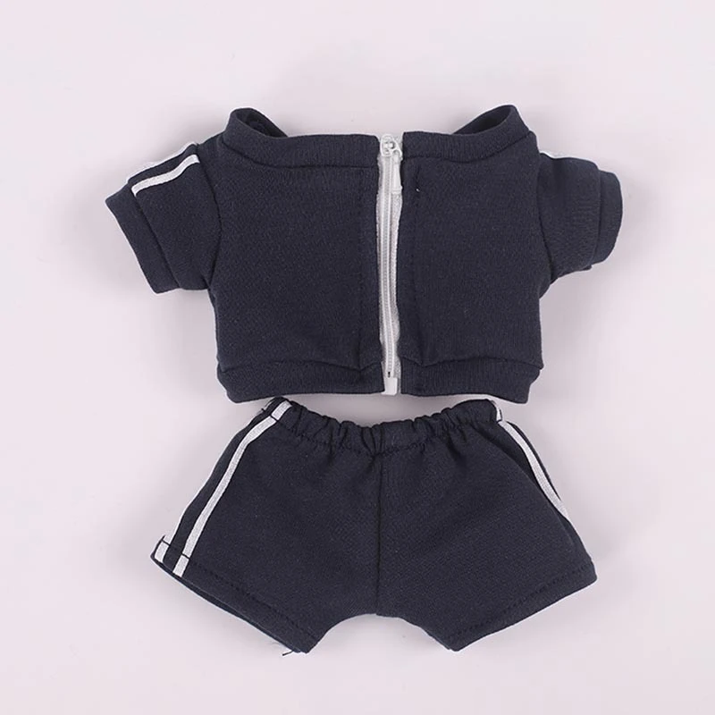 Two-Piece Doll Tracksuits — Dark blue blank tracksuit 2-piece set