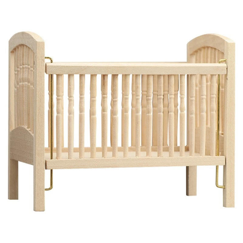 Unpainted Miniature Cot — wholesale doll clothing and miniature accessory